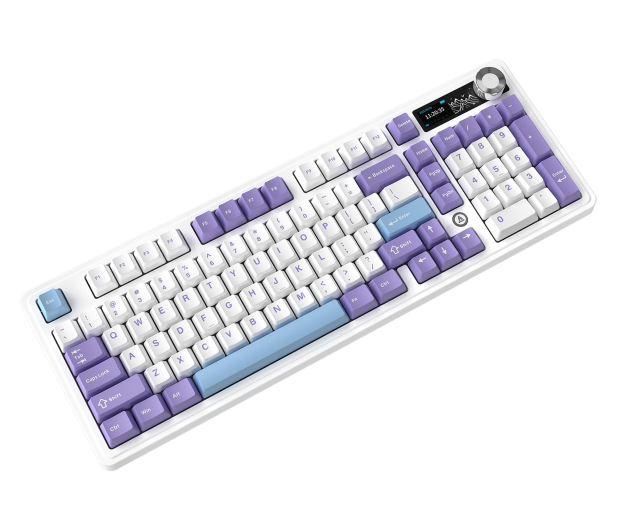 Ajazz AK980 V2 Gift Switch V2 Purple White Blue z ekranem - 1536373 - zdjęcie 4